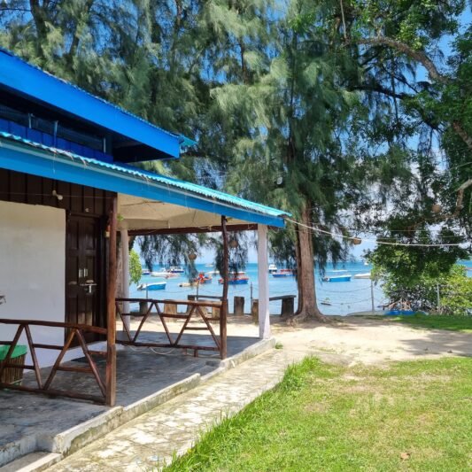 Outdoor area of Moonlit Sands Hotel at Havelock Island